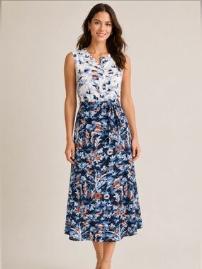 L. K. Bennett London Tiggy Floral Midi Dress Sz 10